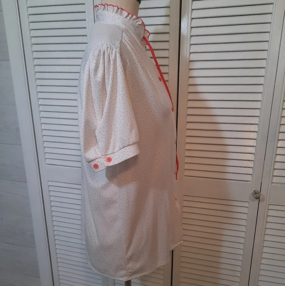 Nikki USA vtg polka dot pajama top sz 13/14 *C5 - Picture 2 of 5